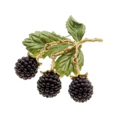 Blackberry fruit brooch - blackberry,