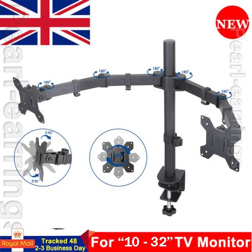 Double twin arm desk - arm, mount