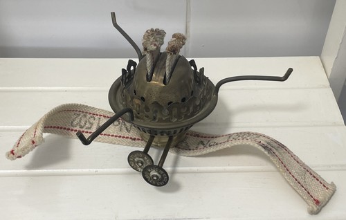 Duplex oil lamp burner with - duplex,