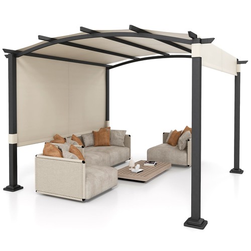 3x3m retractable pergola with - 3x3m,