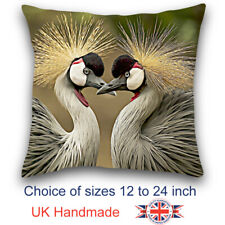 Crane Bird Cushion, Crane Bird Pillow, Animal Art Cushion,
