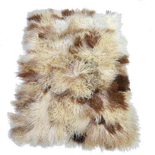 Curly shaggy lambskin rug - lambskin,
