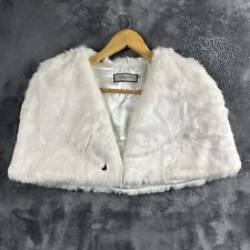 Urbancode Capelet Womens Faux Fur Shoulder Warmer White Cape Evening Wear XS/S