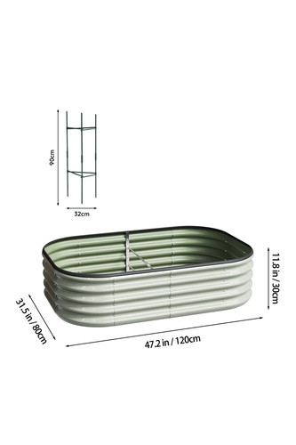 Metal garden raised bed - garden,