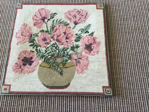 Vintage completed needlepoint - vintage,
