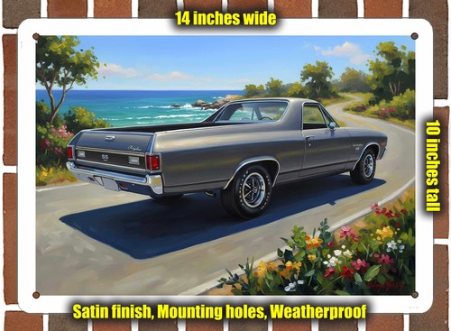 Metal sign 1970 chevrolet el - sign,
