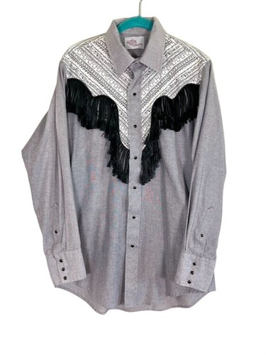 Vintage western fringe snap - vintage,