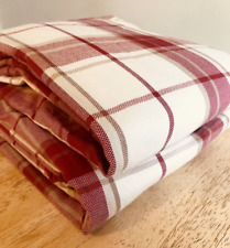 LAURA ASHLEY CRANBERRY HIGHLAND CHECK CURTAINS PAIR WIDTH 61" EACH BY 71" DROP