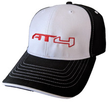 GMC TRUCK AT4 Hat / Cap WHITE / BLACK / RED LETTERING velcroback