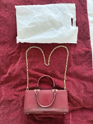 Zara burgundy textured handbag