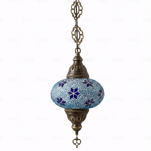 Blue turkish mosaic pendant - turkish,