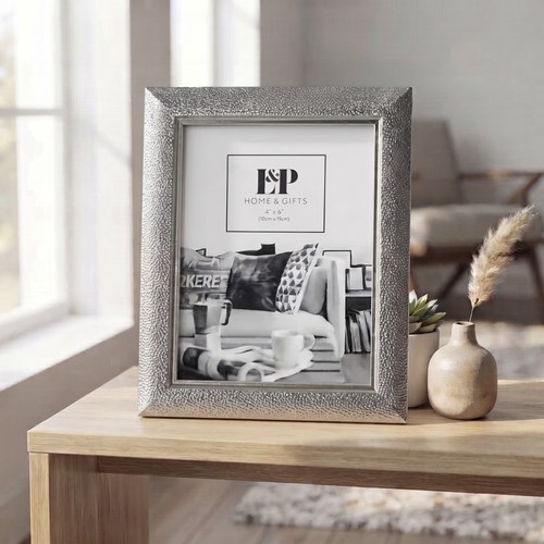 Silver textured photo - textured, frame