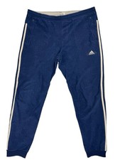 Adidas Vintage Blue Velour Tracksuit Bottoms XL 40W