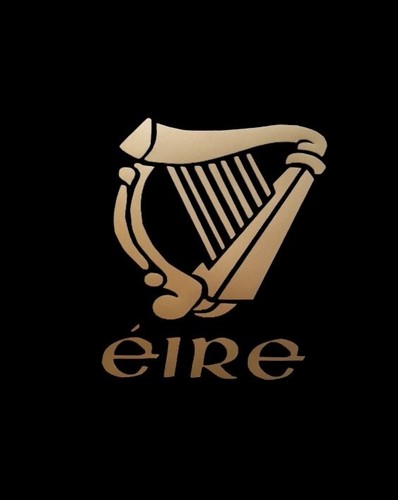 Eire harp vinyl decal - harp,