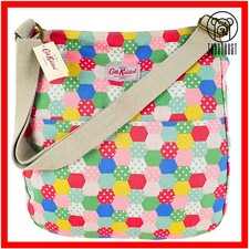 Cath Kidston Cross Body Messenger Tote Bag Canvas Cotton Patchwork Spot CO45