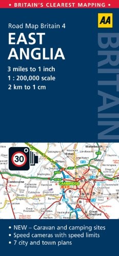 Road map east anglia - (aa,