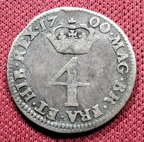 1700 maundy four pence - 1700, 4d