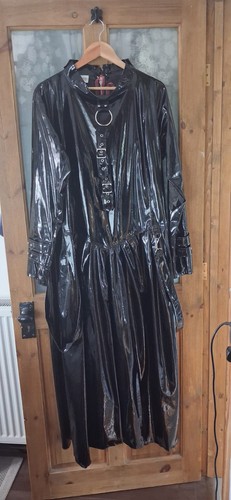 Black pvc long dress by - ,