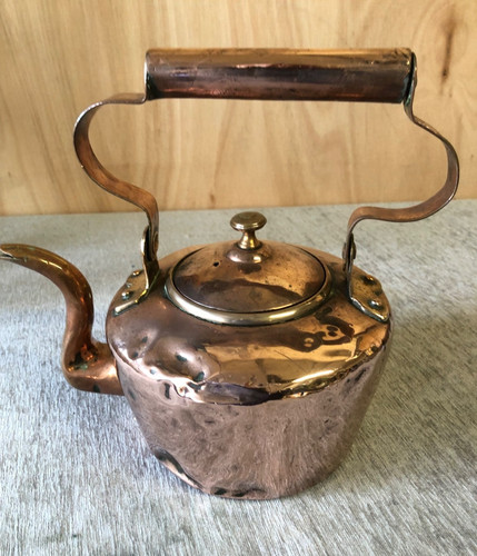 Antique english copper kettle - copper,
