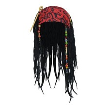 GVLAQST Pirate Dreadlock Wig Jack Sparrow Costume Props Bandana Accessories M...
