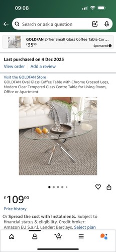 Goldfan oval glass coffee - goldfan,