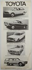 Original Toyota Sales Brochure / Leaflet For Corolla, Corona Mk II & Crown c1970