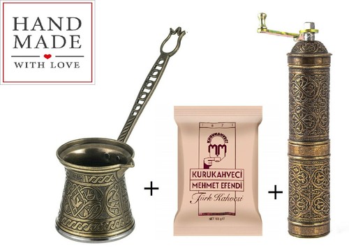 Set turkish copper coffee - set,