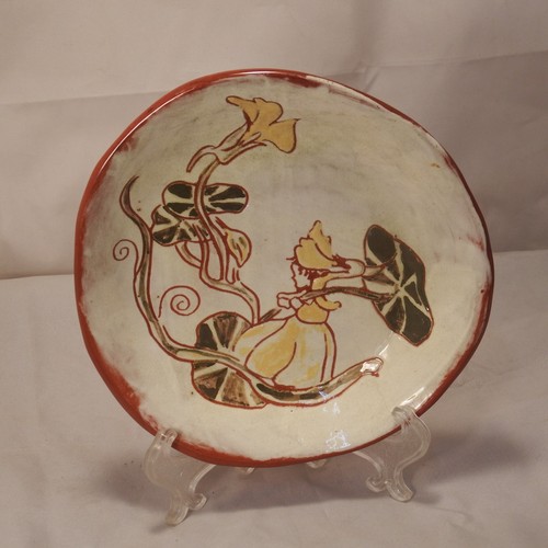 Vtg redware motto ware - motto, pottery