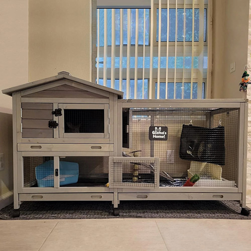 Rabbit hutch with - hutch,