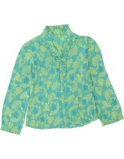 VINTAGE Womens Ruffle Front