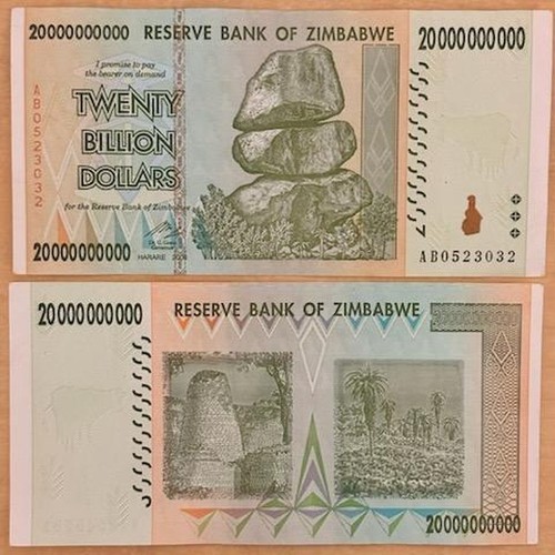 Billion zimbabwe - 20,