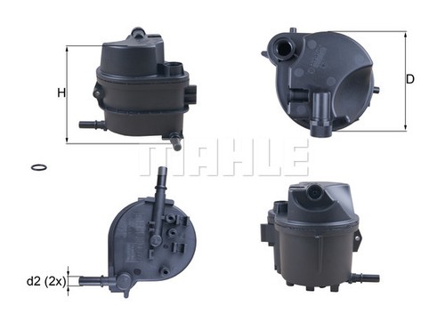 Fuel filter for - peugeot, 1007