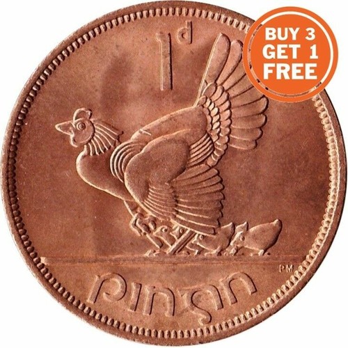 Ireland one penny coin - coin,