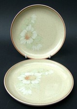 TWO Denby Daybreak Lg Dinner Plates 26.5cm (10.25") Look in Excellent Condition