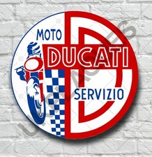 DUCATI SERVIZIO 2FT LARGE GARAGE SIGN PLAQUE MOTORBIKE VINTAGE ITALY MOTORCYCLE