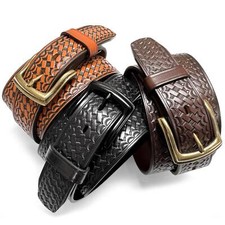 Basketweave Full Grain Leather