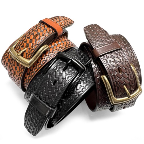 Basketweave full grain leather - grain,