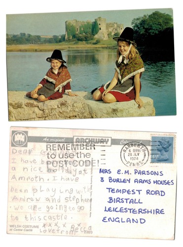Postcard girls in - postcard,