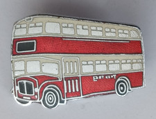 East Kent AEC Regent V Red Double Decker Bus Enamel Pin Badge.   A1-38