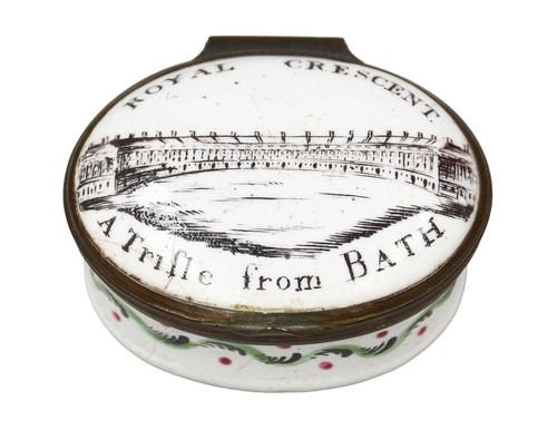 Antique enamel patch pill - antique,