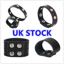 Mens Leather Ball Lifter C-strap Thongs Mention Bracelet Ring Underwear UK