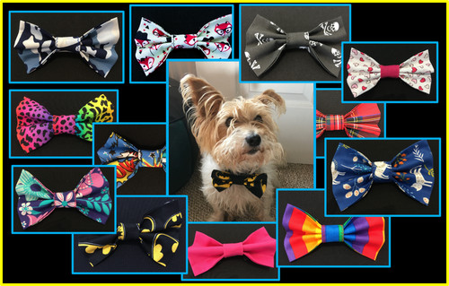 Handmade slide collar bow - handmade, slide-on-collar