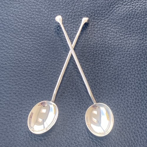 Pair silver teaspoons coffee - pair,