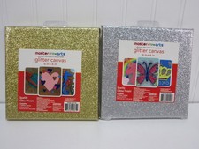 Lot of 2 Glitter Canvas 6”x