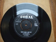 THE CRICKETS - MORE THAN I CAN SAY / BABY MY HEART - CORAL 45-Q 72395 /1960 EX