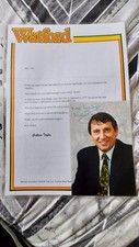 Graham Taylor Signed Watford Football Photo With Official Club Letter