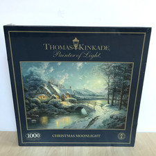 Thomas Kinkade 1000 Piece Jigsaw Puzzle Christmas Moonlight Gibsons 2006 NEW