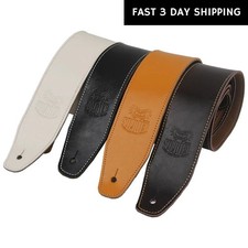 Genuine Leather Guitar Straps Soft Adjustable Strap Electric Acoustic Bass