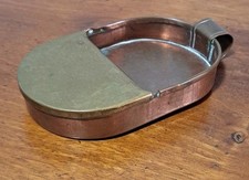 Antique Copper & Brass Coin Collection Tin. Often Used By Barrel Organ Operators