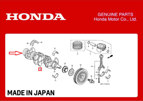 Genuine honda crankshaft civic - genuine,